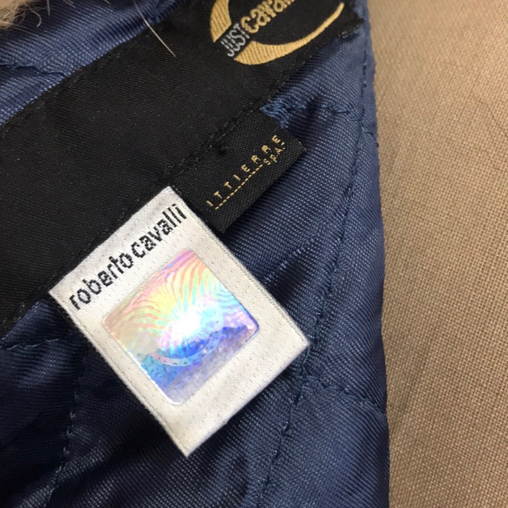 Roberto Cavalli Denim Rabbit Fur Lined Jacket - Picture 15 of 16